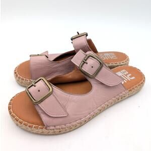 Bueno Krissy Buckle Slide Sandal Women's Open Toe Dusty Mauve Size US8.5-9 EU39